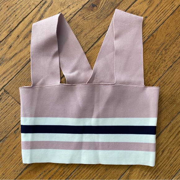 LF Seek The Label Striped Square Neck Bandage Crop Top Size S - Picture 4 of 9